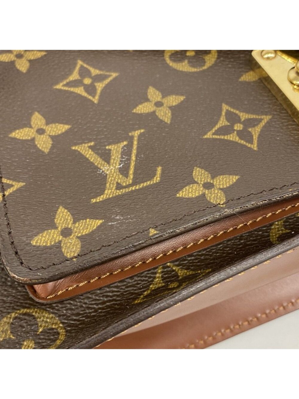 Louis Vuitton Handbag Monogram Monceau 28 Brown 2-Way Bag - Picture 9 of 10